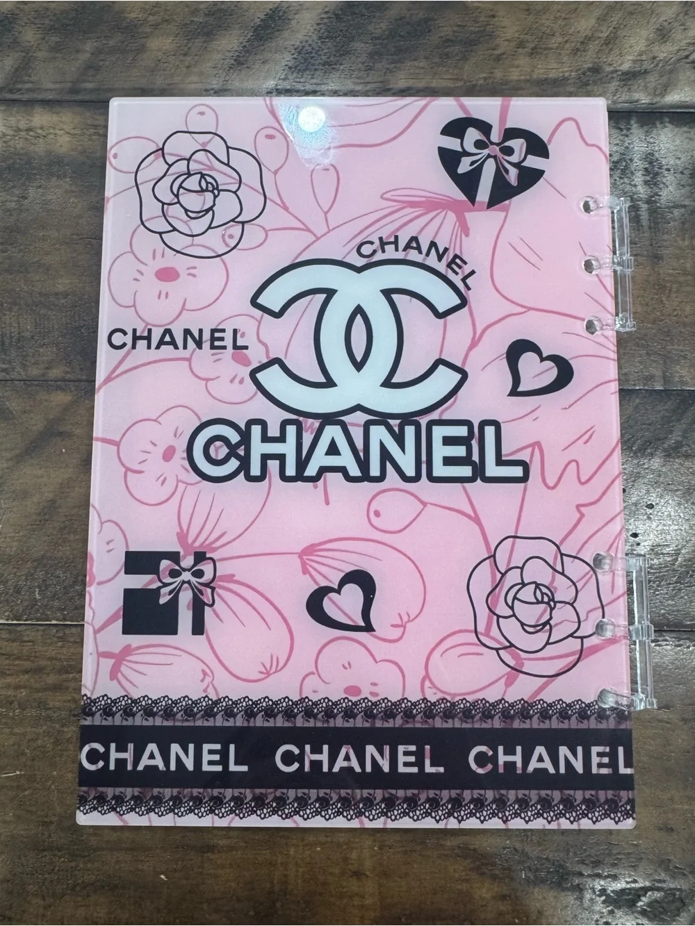 Luxury Inspired size A5 Acrylic 6Ring Binder with paper